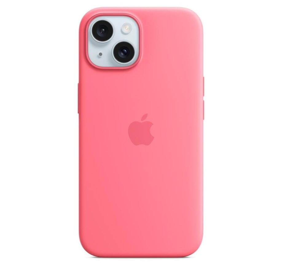 Apple iPhone 15 Silikon Case mit MagSafe - Pink Apple iPhone 15 Silikon Case mit MagSafe - Pink